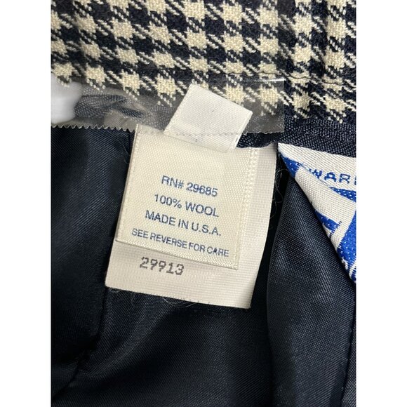 Pendleton Womens Classic Wool Houndstooth Trousers Size 8 Black & White - Picture 4 of 10